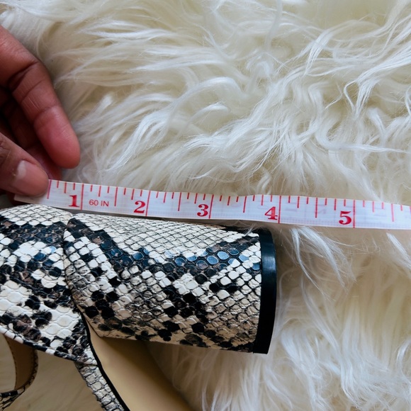 Nine West| Block Heel Snakeskin Sandals - Picture 5 of 9